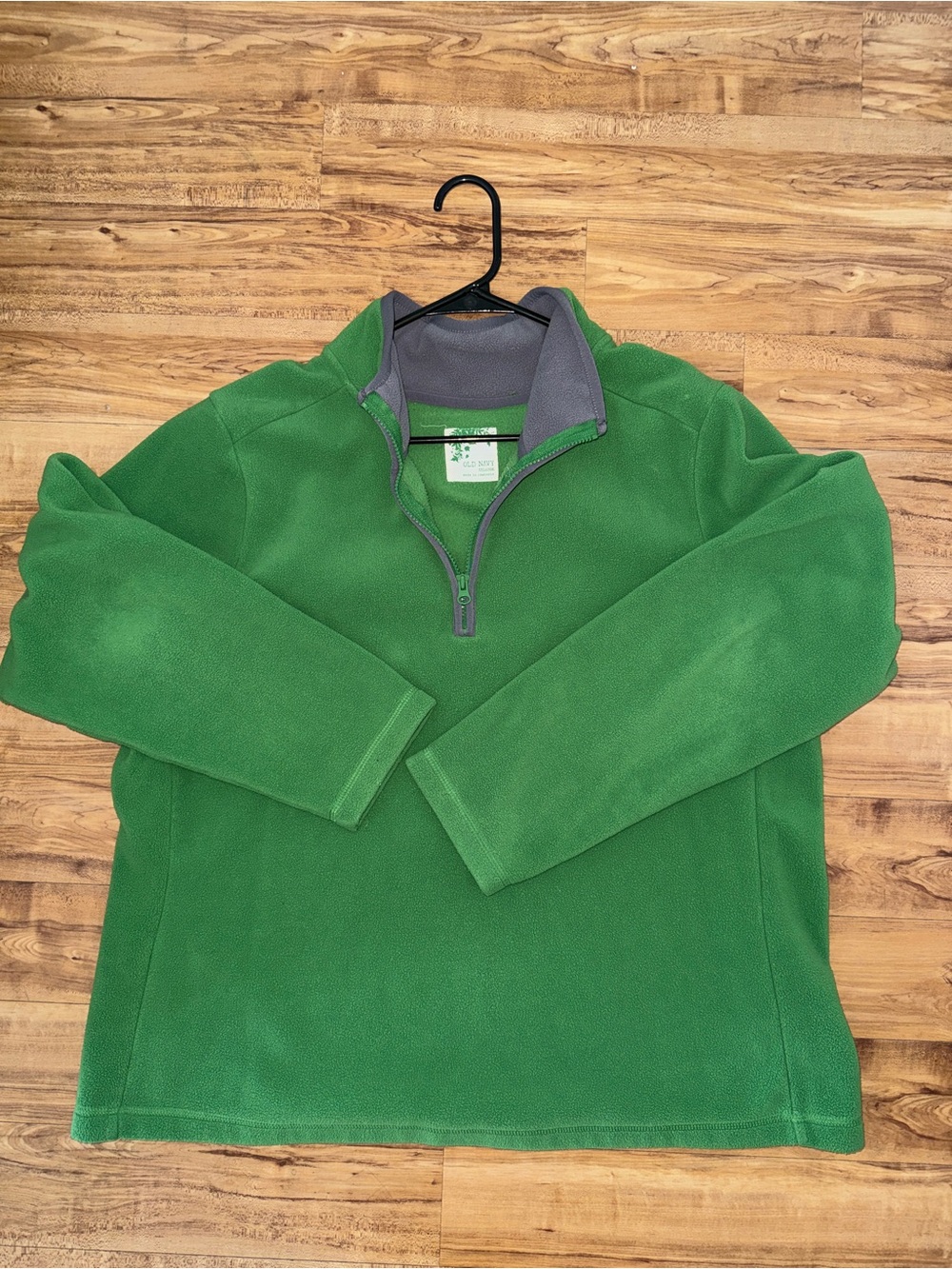 Green quarter zip fleece